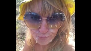 Kinky Selfie – Quick fuck in the forest. Blowjob, Ass Licking, Doggystyle, Cum on face. Outdoor sex